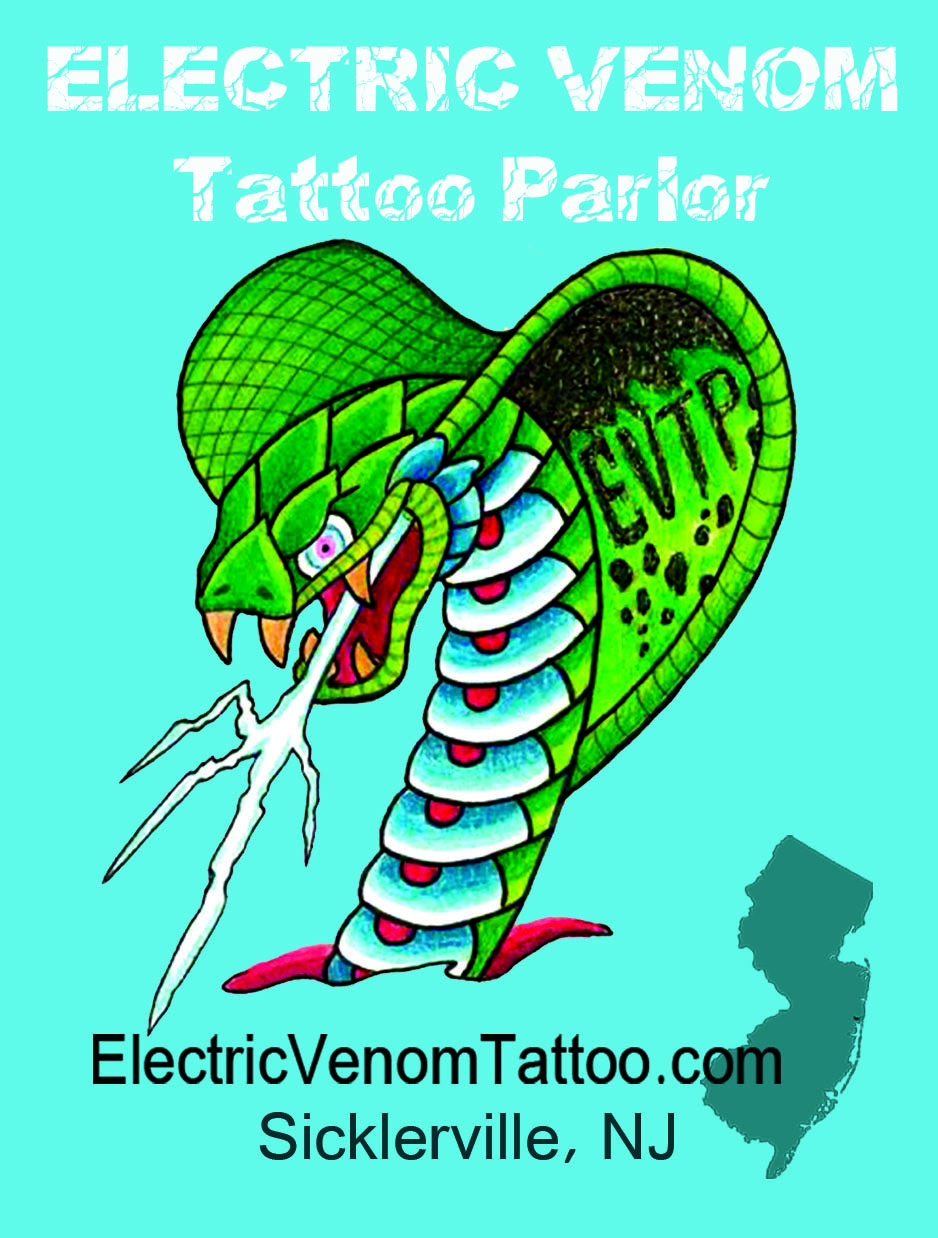 Watercolor style Spiderman and Venom tattoo on the